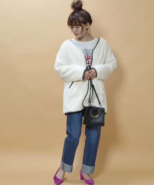 archives（アルシーヴ）の「中綿キルトボアリバーシブルコート（ミリタリージャケット・レディース・ブラック/カーキ・MEDIUM）」の9枚目の写真