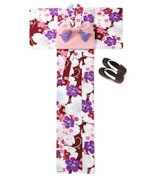 GRL | 3点セットラメ入りにじみ桜浴衣(浴衣)