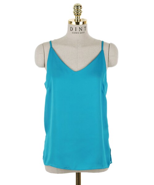 DINT(ディント)の「フォールドシルキースリーブレスブラウス(Tシャツ/カットソー・レディース・Red/Yellow/Sora/Pink/White/Black・one(44~66size))」の4枚目の写真