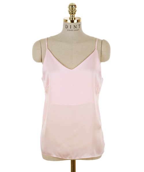 DINT(ディント)の「フォールドシルキースリーブレスブラウス(Tシャツ/カットソー・レディース・Red/Yellow/Sora/Pink/White/Black・one(44~66size))」の6枚目の写真