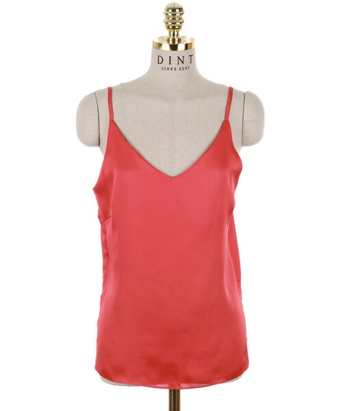 DINT(ディント)の「フォールドシルキースリーブレスブラウス(Tシャツ/カットソー・レディース・Red/Yellow/Sora/Pink/White/Black・one(44~66size))」の7枚目の写真