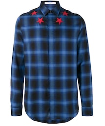 GIVENCHY | Givenchy - チェック柄 スターアップリケシャツ - men - コットン/リヨセル - 42(シャツ/ブラウス)