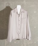 LIDnM | ダブルサテンオープンカラーシャツ(襯衫)