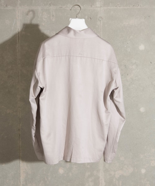 LIDNM（リドム）の「ダブルサテンオープンカラーシャツ（シャツ/ブラウス・メンズ・ベージュ・S, M, L）」の2枚目の写真