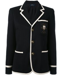 POLO RALPH LAUREN | Polo Ralph Lauren - コントラストトリム ブレザー - women - コットン/ポリエステル - 12(テーラードジャケット)