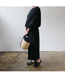 UNIVERSAL TISSU | UNIVERSAL TISSU ユニヴァーサルティシュ ソフト天竺ウエストギャザーワンピース(ワンピース)