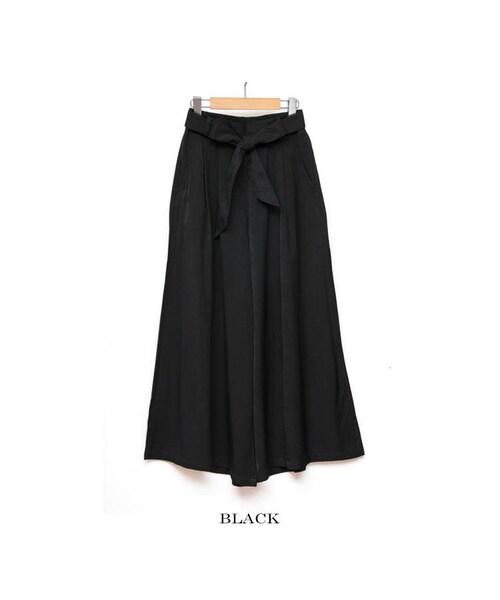 Sheson（シーズン）の「リボンタックワイドパンツ（その他パンツ・レディース・ネイビー/ブラック・Mサイズ）」の5枚目の写真