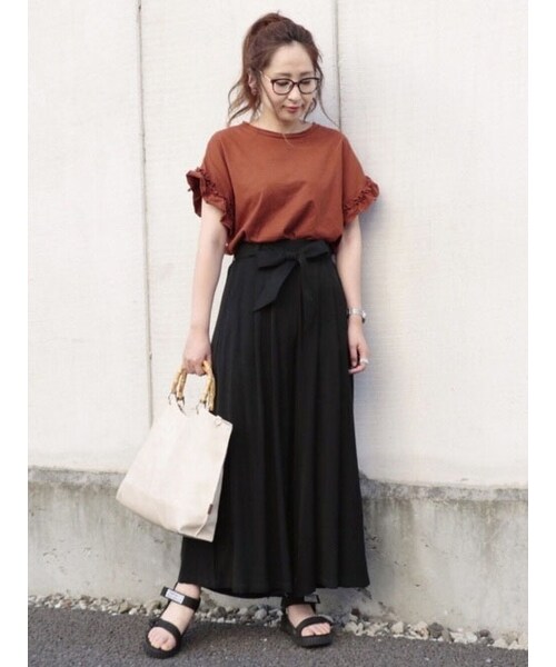 Sheson（シーズン）の「リボンタックワイドパンツ（その他パンツ・レディース・ネイビー/ブラック・Mサイズ）」の8枚目の写真