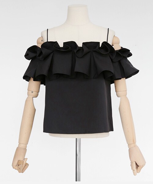 DHOLIC（ディーホリック）の「2WAYダブルフリルスリーブレス（シャツ/ブラウス・レディース・FREE）」の3枚目の写真