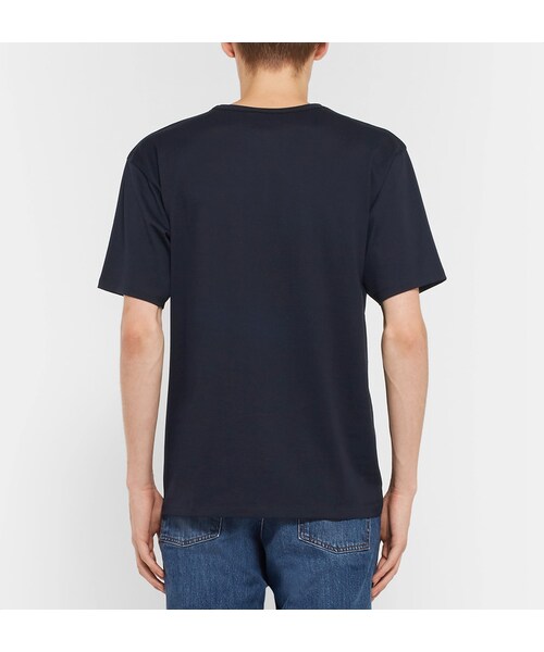 Acne Studios（アクネストゥディオズ）の「Acne Studios Niagara Slim-Fit Cotton-Jersey T-Shirt（Tシャツ/カットソー・メンズ・Blue・XS/S/M/L/XL）」の6枚目の写真