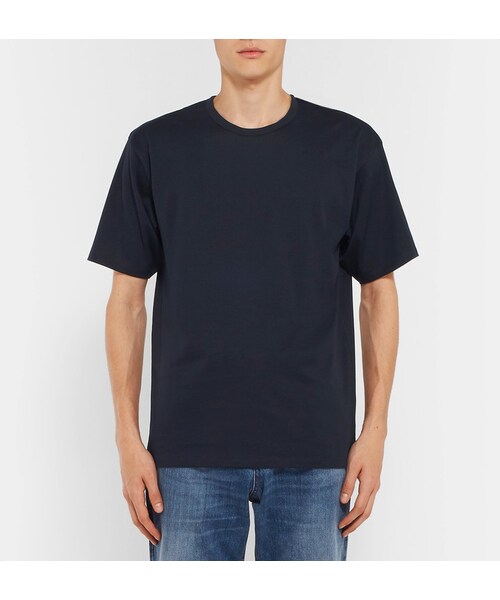 Acne Studios（アクネストゥディオズ）の「Acne Studios Niagara Slim-Fit Cotton-Jersey T-Shirt（Tシャツ/カットソー・メンズ・Blue・XS/S/M/L/XL）」の5枚目の写真