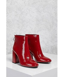 FOREVER 21 | FOREVER 21+ Faux Patent Leather Ankle Boots(ブーツ)