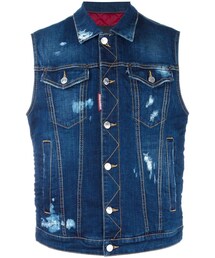 DSQUARED2 | Dsquared2 - ノースリーブ デニムジャケット - men - コットン/ポリエステル/スパンデックス - 46(デニムジャケット)