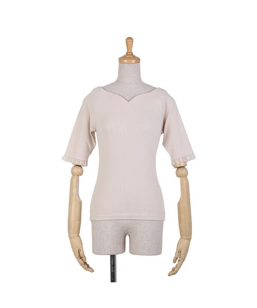 F i.n.t（フィント）の「ハートカットテレコT/an another angelus（Tシャツ/カットソー・レディース・その他）」の3枚目の写真