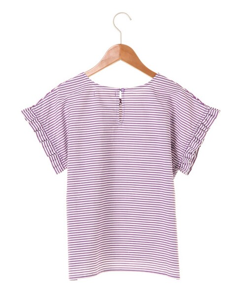 Green　Parks（グリーンパークス）の「sugar spoon ・ボーダー×花刺繍ブラウス（トップス・ブラック/レッド/ブルー/パープル・F）」の3枚目の写真