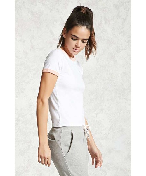 FOREVER 21（フォーエバー トゥエンティーワン）の「FOREVER 21+ Active Elite Graphic Ringer Tee（Tシャツ/カットソー・レディース・White・M）」の5枚目の写真