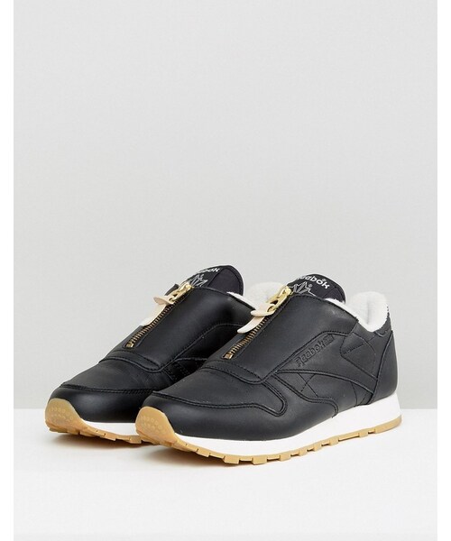 Reebok(リーボック)の「Reebok Classic Leather Zip Sneakers In Black(スニーカー・レディース・Black・US 8/US 9/US 5/US 10/US 6/US 6.5/US 8.5/US 7/US 5.5/US 10.5/US 7.5/US 9.5/US 4.5)」の3枚目の写真