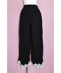 A.D.G | レーストリム ブラックイージーワイドパンツ(その他パンツ)