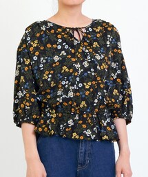 MAJESTIC LEGON | 【amelier】カシュクール風花柄ブラウス(トップス)