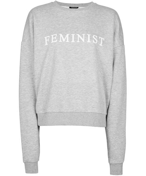 TOPSHOP(トップショップ)の「Topshop Feminist sweatshirt(スウェット・レディース・Gray・2)」の1枚目の写真