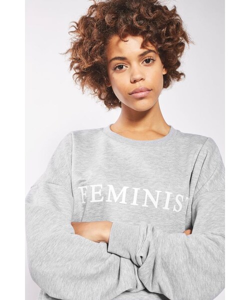 TOPSHOP(トップショップ)の「Topshop Feminist sweatshirt(スウェット・レディース・Gray・2)」の7枚目の写真