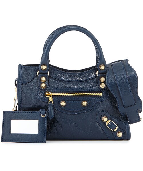 BALENCIAGA(バレンシアガ)の「Balenciaga Giant 12 City Mini Lambskin Tote Bag, Navy(ショルダーバッグ・レディース・Blue・One Size)」の3枚目の写真