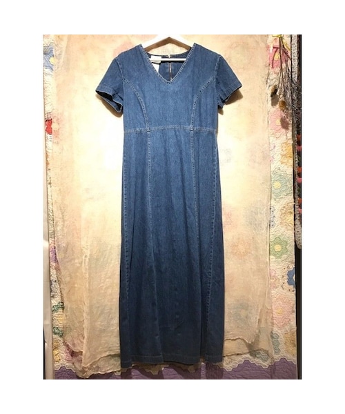 LAURA ASHLEY - ローラアシュレイ ロングデニムワンピースの通販