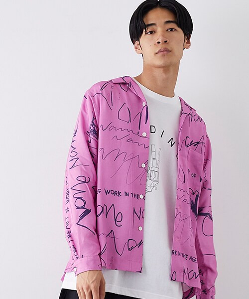 Name.（ネーム）の「総柄開襟長袖シャツ（）」 - WEAR