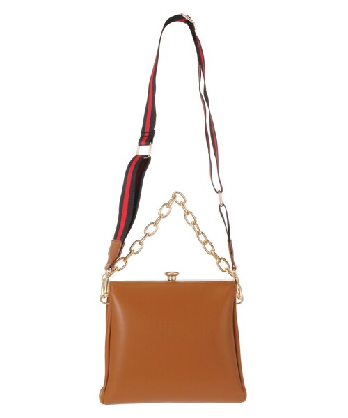 MURUA(ムルーア)の「ラインショルダーBAG(バッグ・レディース・ブラック/キャメル・F)」の3枚目の写真