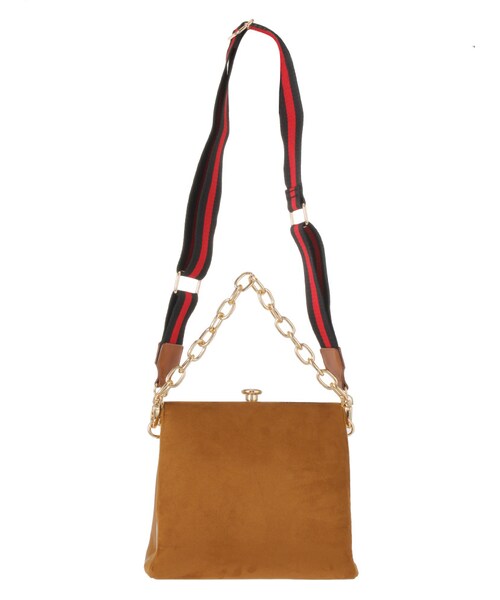 MURUA(ムルーア)の「ラインショルダーBAG(バッグ・レディース・ブラック/キャメル・F)」の6枚目の写真