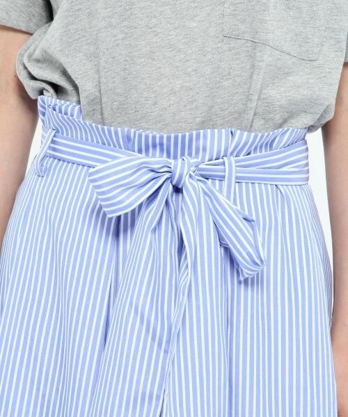 LAKOLE（ラコレ）の「リボンベルト付きTCストライプスカート（スカート・グレー()/サックス()/ネイビー()）」の10枚目の写真