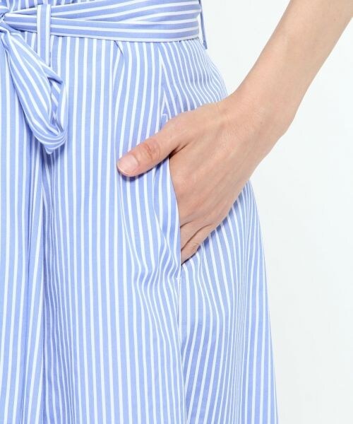 LAKOLE（ラコレ）の「リボンベルト付きTCストライプスカート（スカート・グレー()/サックス()/ネイビー()）」の11枚目の写真