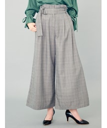 SEVENDAYS=SUNDAY | ＜WEB先行予約＞グレンチェック ベルト付ワイドパンツ(パンツ)