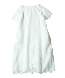 45R■布帛カットワーク×天竺 Tシャツ 45R（フォーティファイブアール）の「カットワーク×天竺Tシャツ