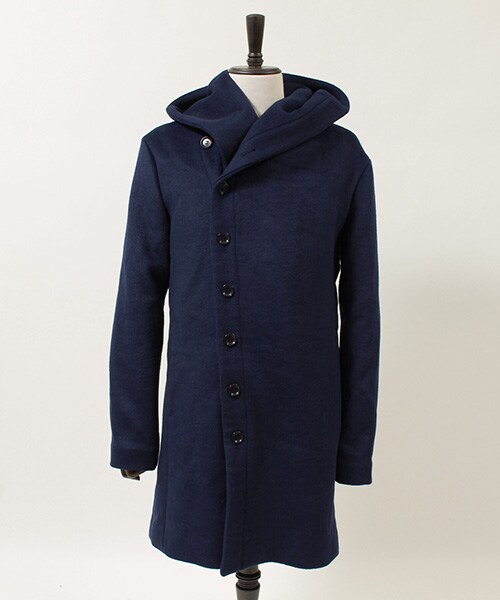 値下げ⭐️【CAMBIO(カンビオ)】フーデッドメルトンロングコート CAMBIO（カンビオ）の「フーデッドメルトンロングコート