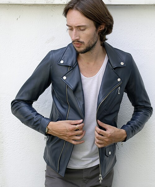 CAMBIO（カンビオ）の「Goat Skin Leather Double Riders Jacket 