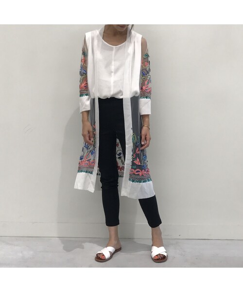 copine(コピン)の「【期間限定価格】チュール素材カラフル刺繍デザインロングカーディガン(2color)【クリックポスト対象商品】(カーディガン/ボレロ・レディース・その他)」の15枚目の写真