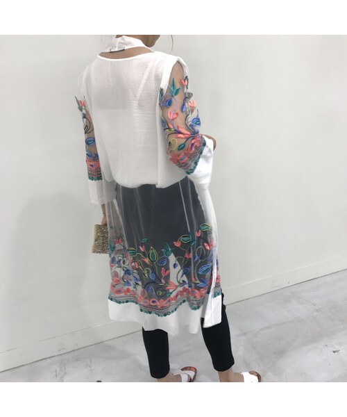 copine(コピン)の「【期間限定価格】チュール素材カラフル刺繍デザインロングカーディガン(2color)【クリックポスト対象商品】(カーディガン/ボレロ・レディース・その他)」の14枚目の写真