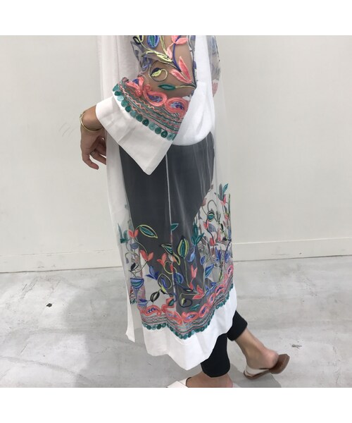 copine(コピン)の「【期間限定価格】チュール素材カラフル刺繍デザインロングカーディガン(2color)【クリックポスト対象商品】(カーディガン/ボレロ・レディース・その他)」の13枚目の写真