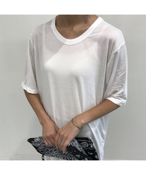 copine（コピン）の「スリット入りシンプルTシャツワンピース/ロングTシャツ（3color）【クリックポスト対象商品】（Tシャツ/カットソー・レディース・その他）」の6枚目の写真
