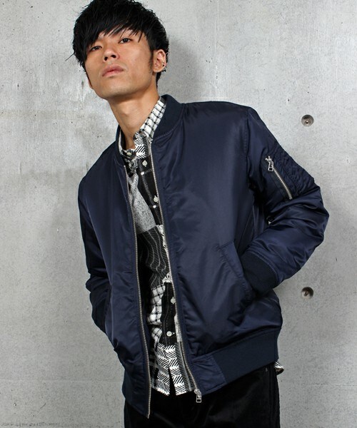 UNION STATION（ユニオンステーション）の「MA-1　mediumブルゾン（フライトジャケット）（MA-1・メンズ・ブラック/カーキ/ネイビー・S/M/L/LL/SS）」の11枚目の写真