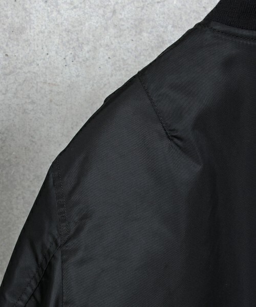UNION STATION（ユニオンステーション）の「MA-1　mediumブルゾン（フライトジャケット）（MA-1・メンズ・ブラック/カーキ/ネイビー・S/M/L/LL/SS）」の8枚目の写真