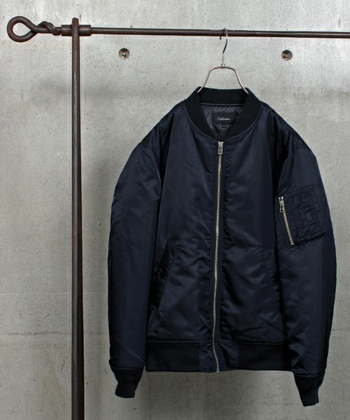 UNION STATION（ユニオンステーション）の「MA-1　mediumブルゾン（フライトジャケット）（MA-1・メンズ・ブラック/カーキ/ネイビー・S/M/L/LL/SS）」の3枚目の写真