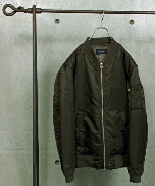 UNION STATION（ユニオンステーション）の「MA-1　mediumブルゾン（フライトジャケット）（MA-1・メンズ・ブラック/カーキ/ネイビー・S/M/L/LL/SS）」の2枚目の写真