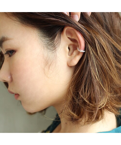 Handmade(ハンドメイド)の「plate ear cuf(ピアス(片耳用)・レディース・その他)」の3枚目の写真