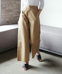 DHOLIC | バックゴムワイドコットンパンツ(チノパンツ)