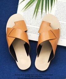 DHOLIC | 5COLORSクロスストラップフラットサンダル(サンダル)
