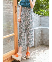 KORMARCH | ボタニカルハイウエストワイドパンツ(その他パンツ)