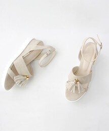 SOVOMALL | ダブルタッセルウェッジサンダル(サンダル)