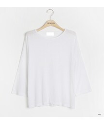 FLYMODEL | ベーシック8分袖ドロップショルダーTシャツ (P0000SXV)(Tシャツ/カットソー)